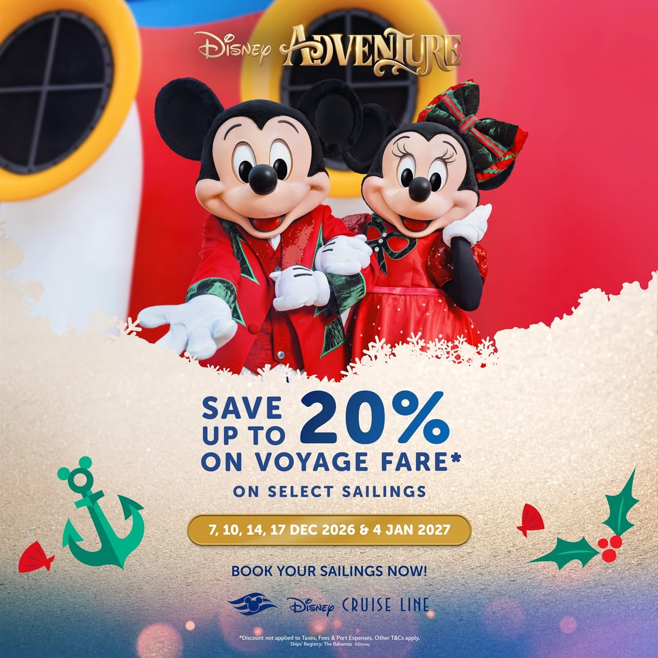 Disney Cruise Line: 4-ночный приключенческий круиз из Сингапура, главное фото